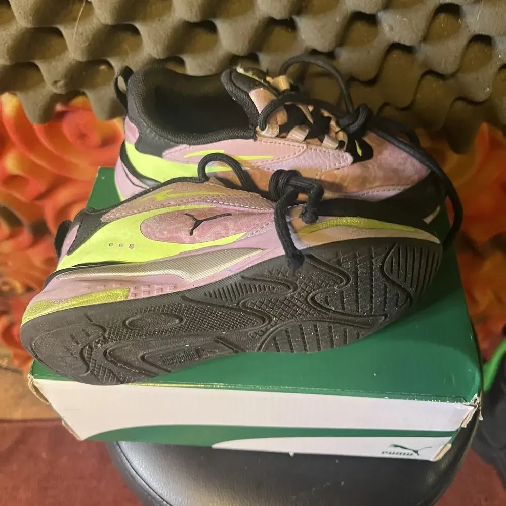 Puma Rs-fast Space Glam Ac Little Kids Style 389964-01 With Box Purple Size 11c